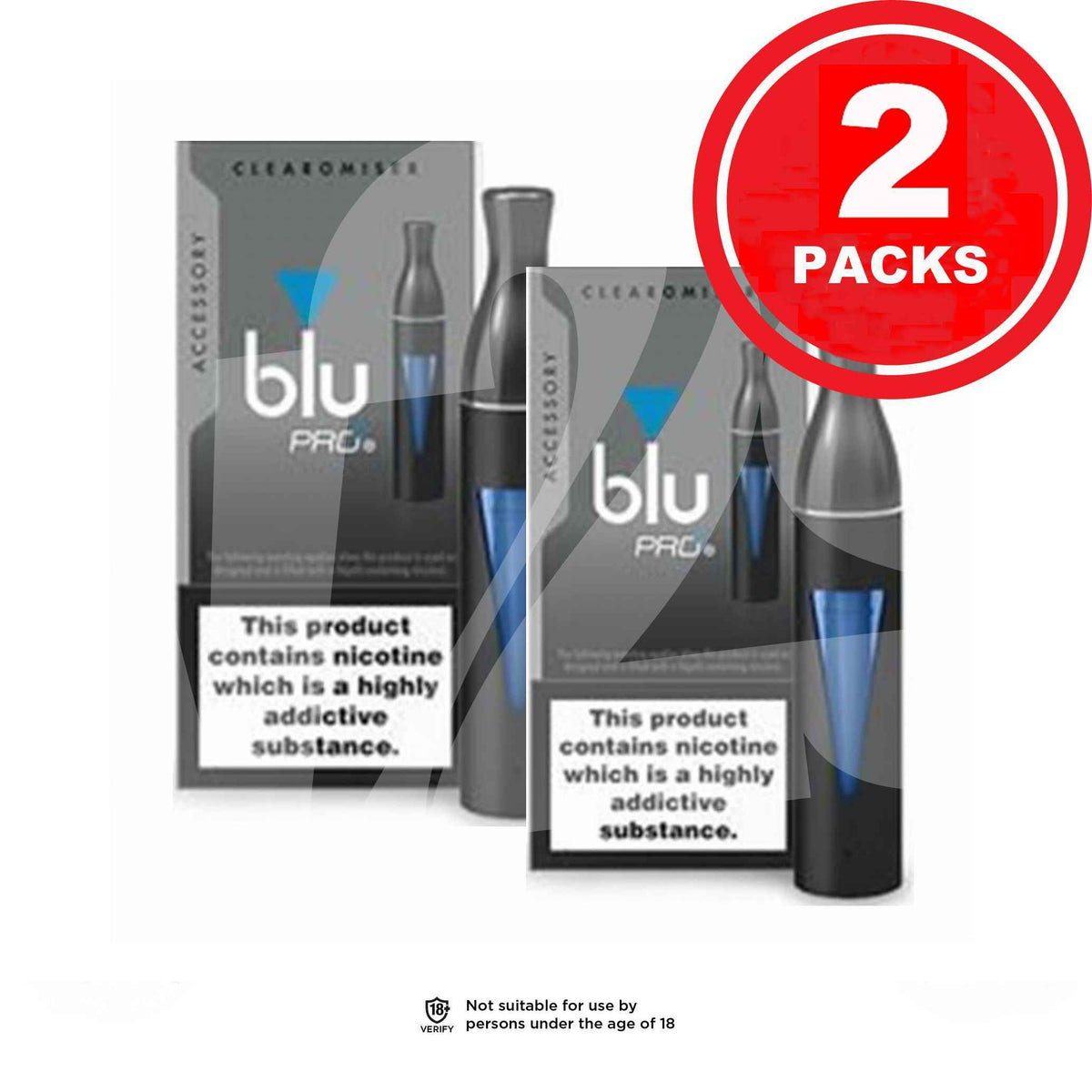 Blu PRO Clearomiser Tank x 2 Packs vape2stop Blu PRO Clearomiser Tank x 2 Packs vape2stop