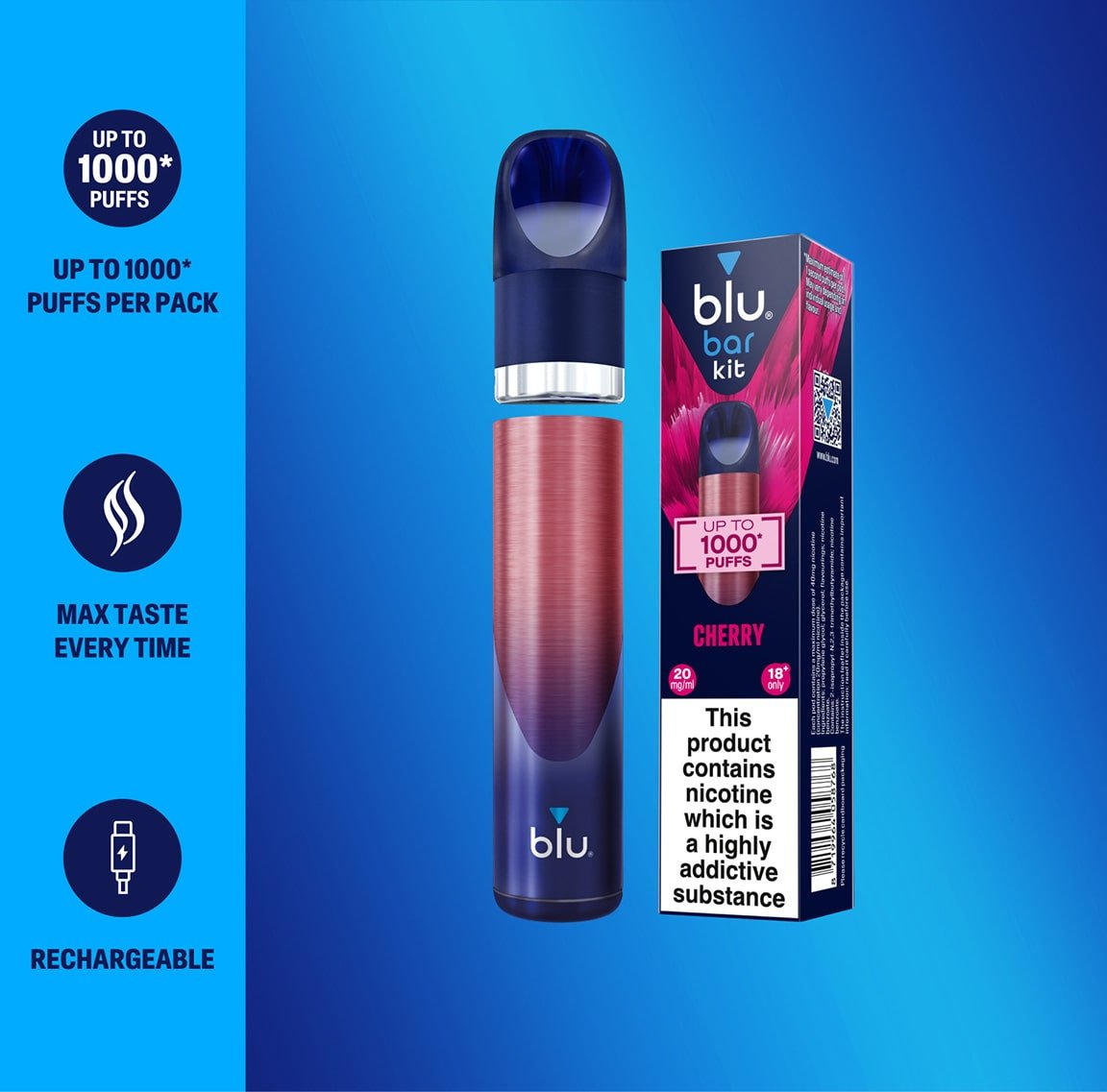 blu bar vape Buy Blu Bar Vaper Desechable - Blue Ice Con Nicotina 600 Caladas main image 0