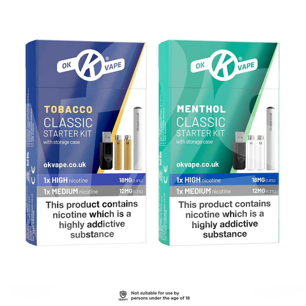 OK Vape Cigalike Starter Kit TEN MOTIVES COMPATIBLE  vape2stop