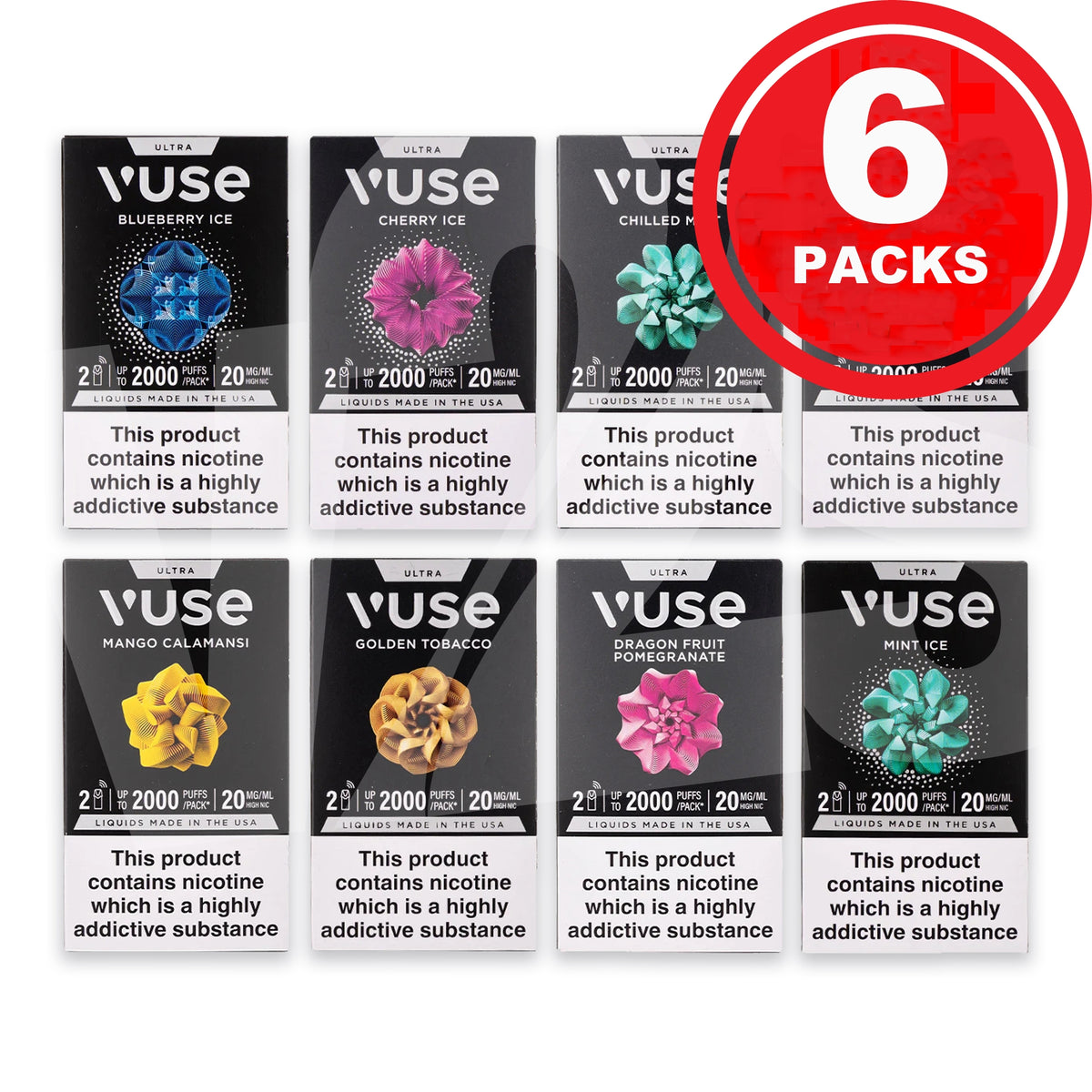 Vuse ULTRA refills x 6 Packs (12 Pods). vape2stop Vuse ULTRA refills x 6 Packs (12 Pods). vape2stop
