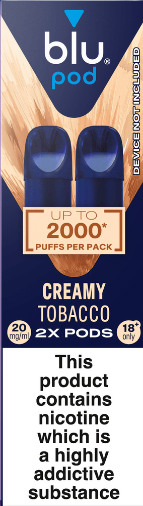 blu creamy tobacco bar kit Vape Device 20mg/ml Blu Bar Pods x 10