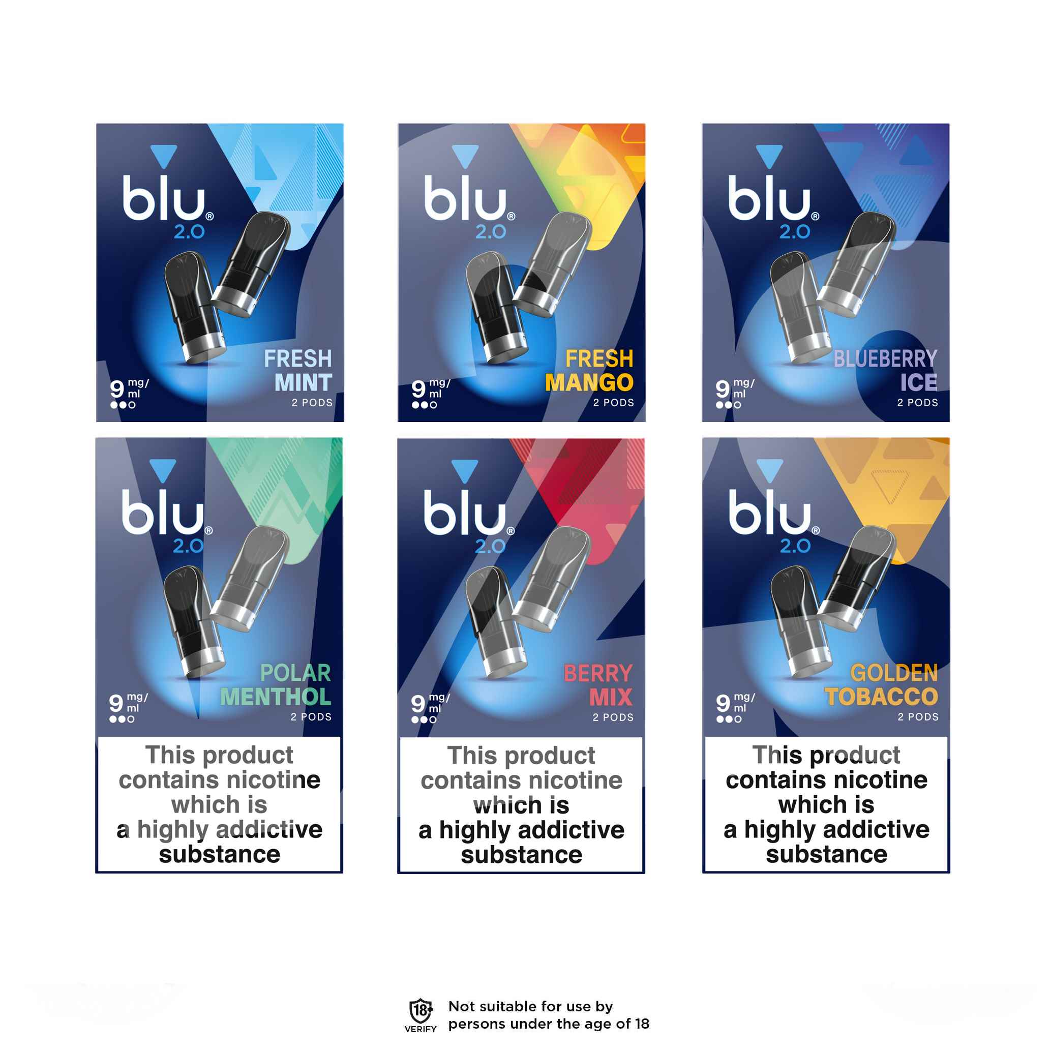 Blu 2.0 Pods 1 Pack of 2 Pods vape2stop