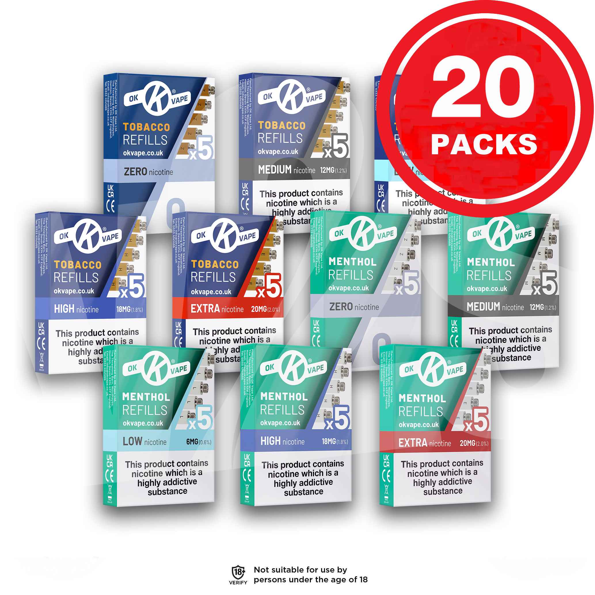 ok vape refills amazon Vape Refills | E Cig & Pod Refills