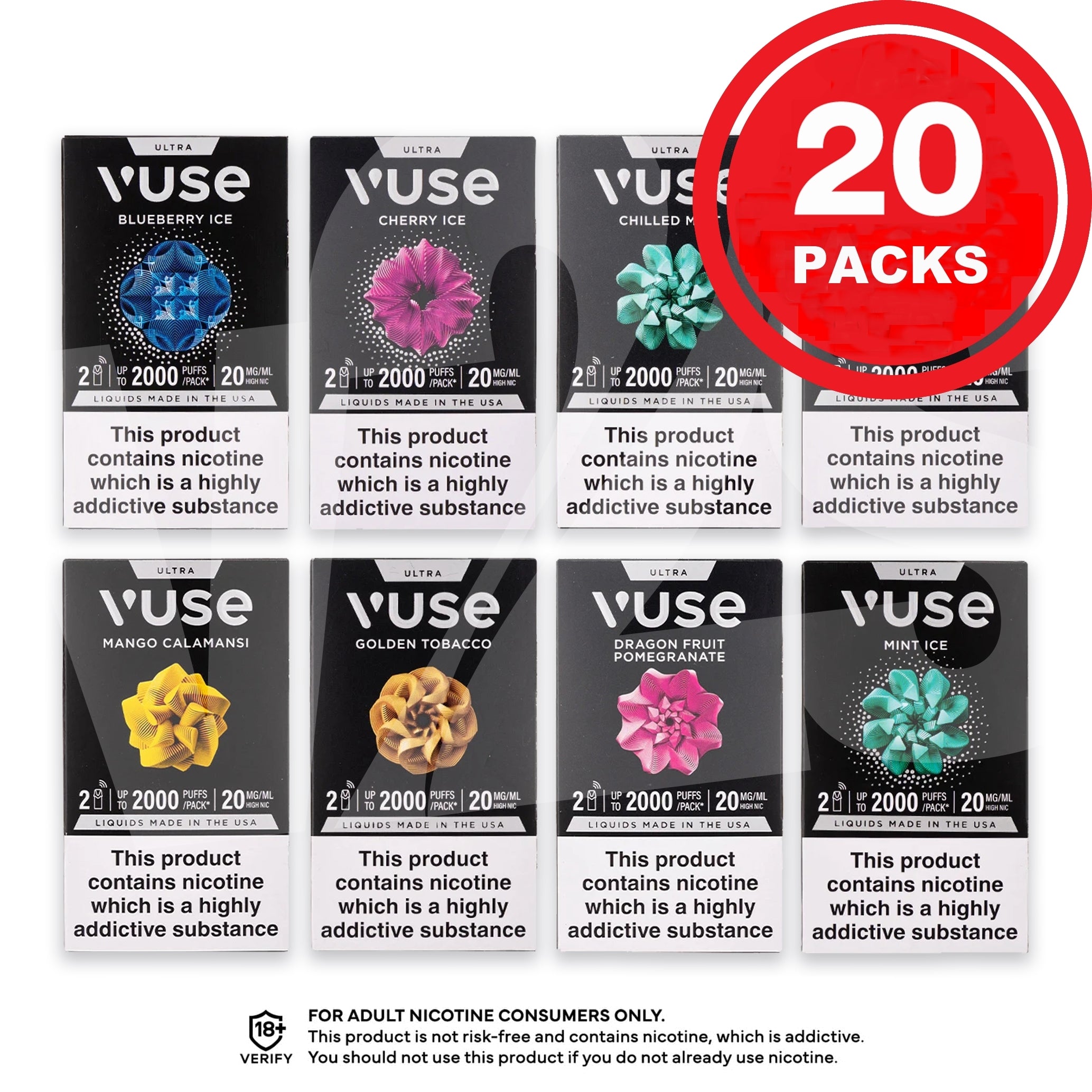 afm vuse flavor ULTRA refills x 20 Packs (40 Pods) geek bar Variant:Creamymintz JUUL Device | Authentic